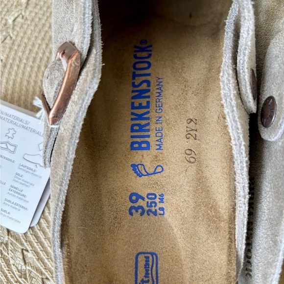 Birkenstock Boston Clog Suede Sandal Taupe - Picture 8 of 8